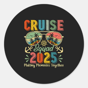 Cruise Squad 2025 Summer Vacation Matching Family Classic Round Sticker