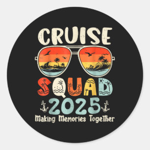 Cruise Squad 2025 Summer Vacation Matching Family Classic Round Sticker