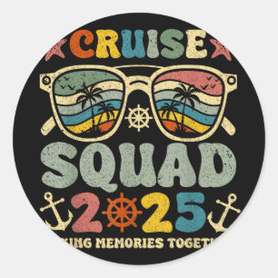 Cruise Squad 2025 Summer Vacation Matching Family Classic Round Sticker