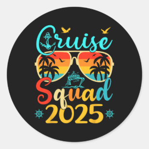 Cruise Squad 2025 Summer Vacation Matching Family Classic Round Sticker