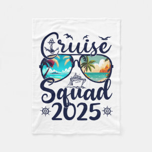 Cruise Squad 2025 Summer Vacation Matching Family Fleece Blanket