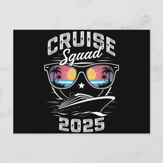 Cruise Squad 2025 Summer Vacation Matching Family  Postcard (Front)
