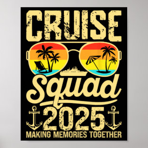 Cruise Squad 2025 Summer Vacation Matching Family  Poster