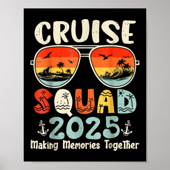 Cruise Squad 2025 Summer Vacation Matching Family  Poster (Front)