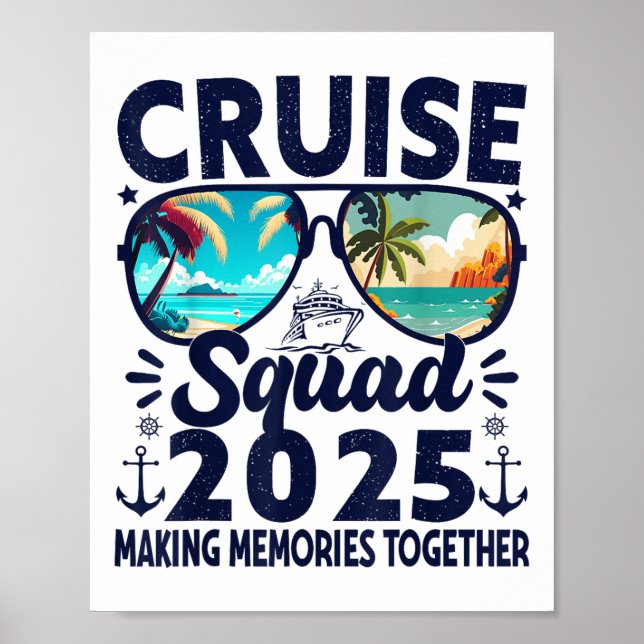 Cruise Squad 2025 Summer Vacation Trip Group Match Poster (Front)