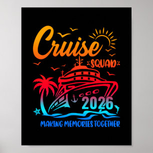 Cruise Squad 2026 Family Friends Vacation Matching Poster