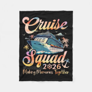 Cruise Squad 2026 Family Group Matching Summer Fleece Blanket