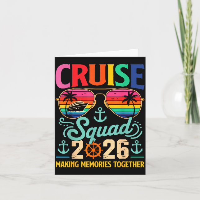 Cruise Squad 2026 Family Group Matching Summer Vac Card (Front)