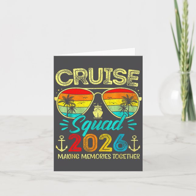 Cruise Squad 2026 Family Group Matching Summer Vac Card (Front)