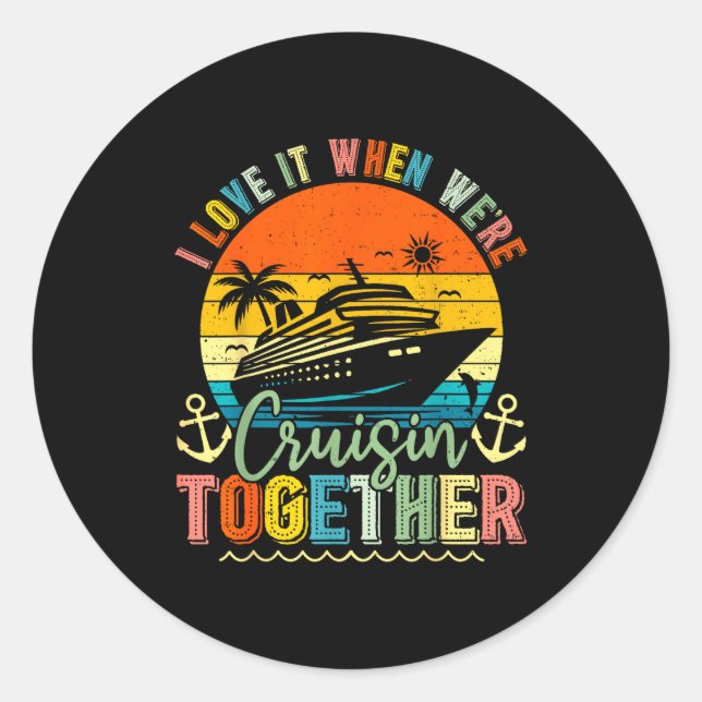 Cruise Squad 2026 Family Group Matching Summer Vac Classic Round Sticker (Front)