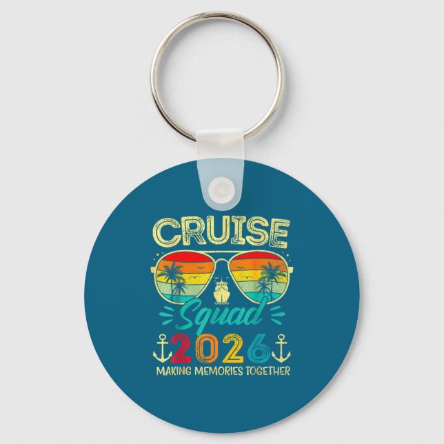Cruise Squad 2026 Family Group Matching Summer Vac Key Ring (Front)