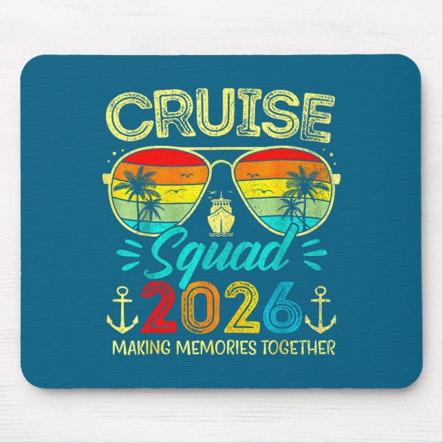 Cruise Squad 2026 Family Group Matching Summer Vac Mouse Mat (Front)