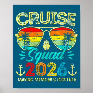 Cruise Squad 2026 Family Group Matching Summer Vac Poster