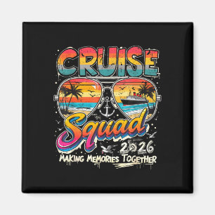 Cruise squad 2026 family reunion vacation sunset  magnet