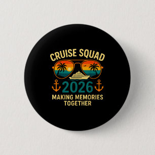 Cruise Squad 2026 Family Vacation Matching Group S 6 Cm Round Badge
