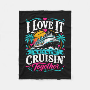 Cruise squad 2026 friends family couples matching fleece blanket