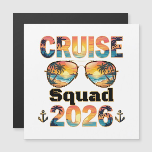 Cruise Squad 2026 - Retro Sunset (Front/Back)