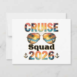 Cruise Squad 2026 - Retro Sunset Invitation