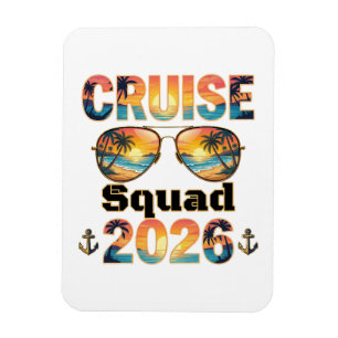 Cruise Squad 2026 - Retro Sunset Magnet