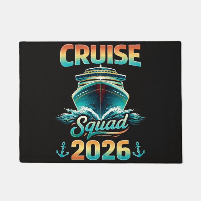Cruise Squad 2026 – Summer Vacation Doormat (Front)
