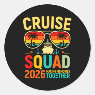 Cruise Squad 2026 Summer Vacation Family Classic Round Sticker