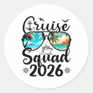 Cruise Squad 2026 Summer Vacation Family Matching Classic Round Sticker