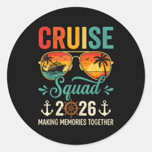 Cruise squad 2026 summer vacation matching family classic round sticker