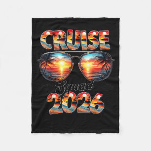 Cruise Squad 2026 Summer Vacation Matching Family Fleece Blanket