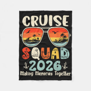 Cruise Squad 2026 Summer Vacation Matching Family Fleece Blanket