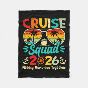 Cruise Squad 2026 Summer Vacation Matching Family Fleece Blanket