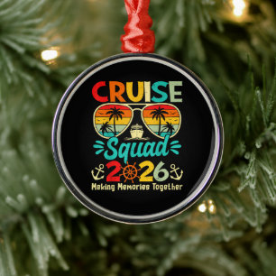 Cruise Squad 2026 Summer Vacation Matching Family Metal Tree Decoration