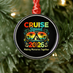 Cruise Squad 2026 Summer Vacation Metal Tree Decoration