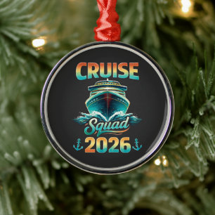 Cruise Squad 2026 – Summer Vacation Metal Tree Decoration