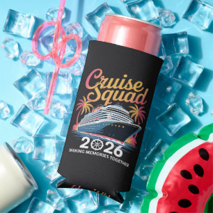 Cruise Squad 2026 Summer Vacation Seltzer Can Cooler
