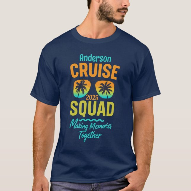 Cruise Squad Custom Name & Year Group Matching T-Shirt (Front)