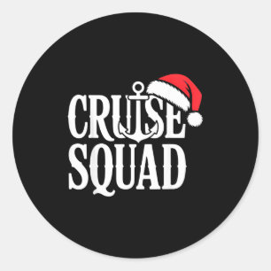 Cruise Squad Festive Srit Nautical Lovers Christma Classic Round Sticker