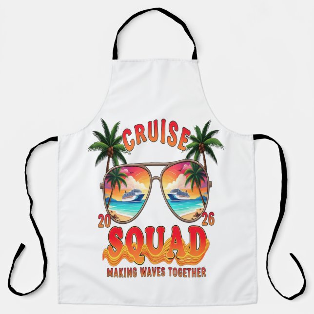 Cruise Squad Making Waves Together Summer Apron (Front)