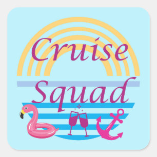 Cruise Squad Square Sticker