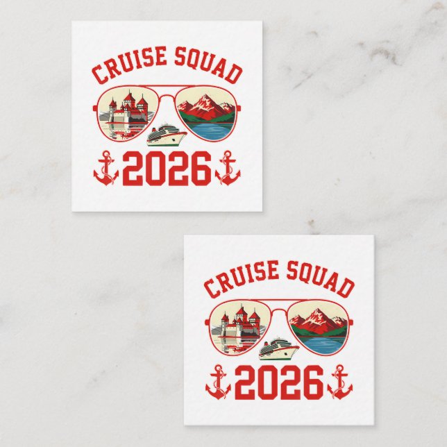 Cruise Squad Switzerland Vacation Trip 2026 Card (Front/Back)