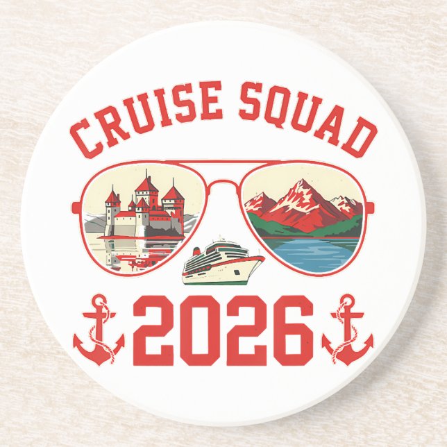 Cruise Squad Switzerland Vacation Trip 2026 Coaster (Front)