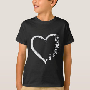 Cruise Squad Vacation Distressed Heart Summer  T-Shirt