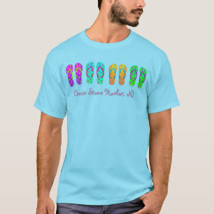 Cruise the Beach multicolor Flip Flop Tee