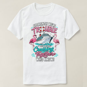 Cruise Trouble Flamingo Fun Graphic T-Shirt