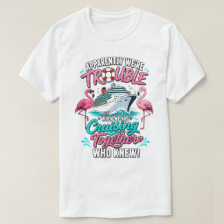 Cruise Trouble Flamingo Fun Graphic T-Shirt