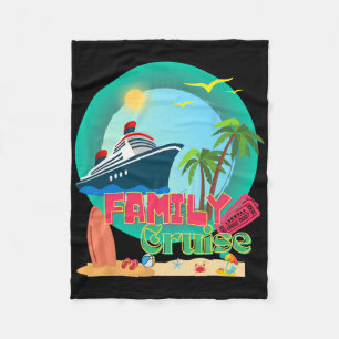Cruise Vacation 2025 Family Vacation Twinning Matc Fleece Blanket