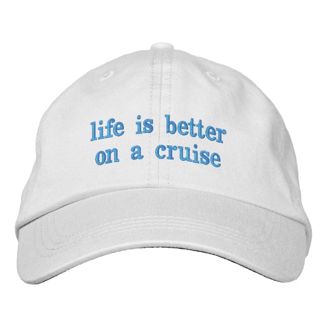 Cruise Vacation Baseball Embroidered Hat (Front)