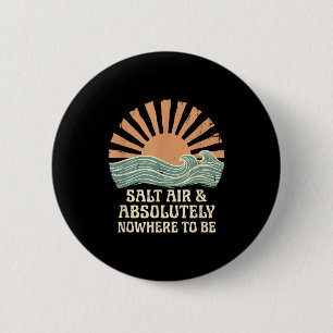 Cruise vacation beach waves design 6 cm round badge