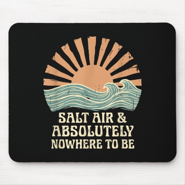 Cruise vacation beach waves design  mouse mat (Front)