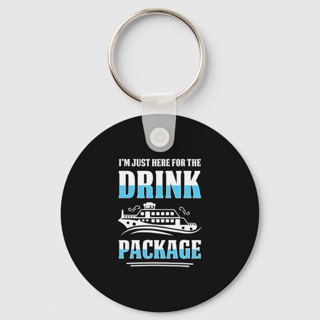 Cruise Vacation Funny Drinking Tail Party Shirt 5  Key Ring (Front)