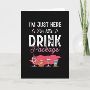 Cruise Vacation Funny Drinking Tail Party Shirt 7  Card